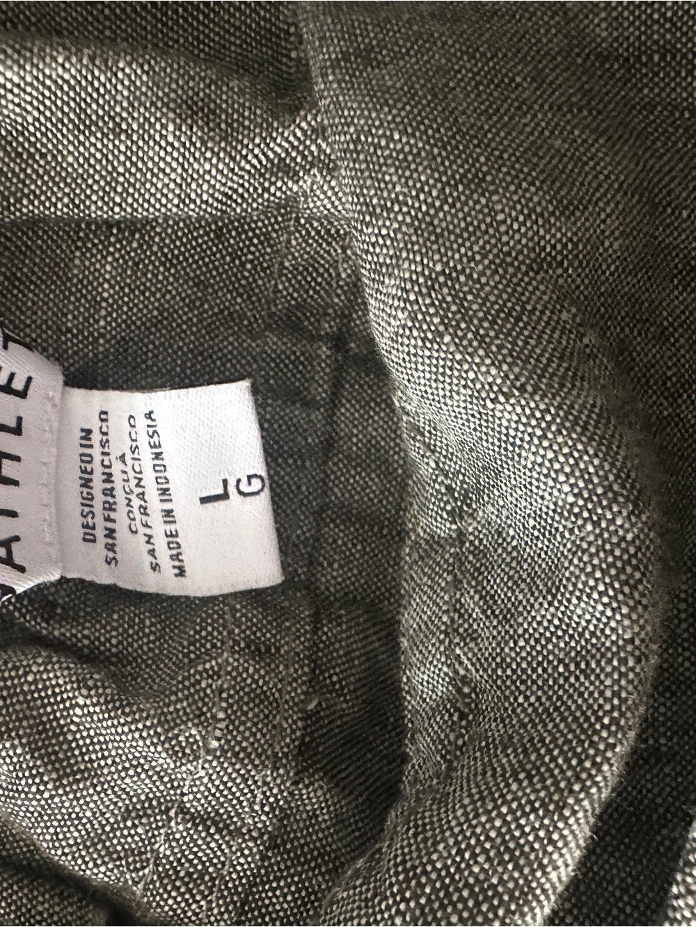 Athleta Olive Green Linen Tank Top - Picture 4 of 4